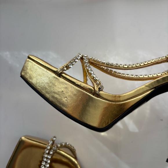 JEFFREY CAMPBELL, Nuite Embellished Slingback Platform Sandal, Sz 8.5 - Picture 12 of 12